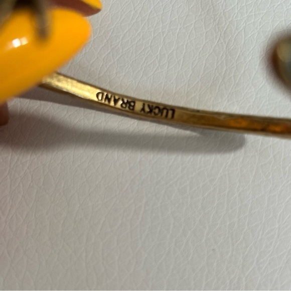 Lucky Brand bronze faux turquoise turtle adjustable bracelet #023 - Picture 4 of 7